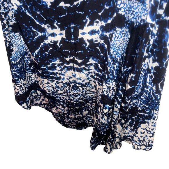 intermix NEW NWT Indigo shibori tie dye Laura silk asymmetrical midi dre… - Picture 5 of 6